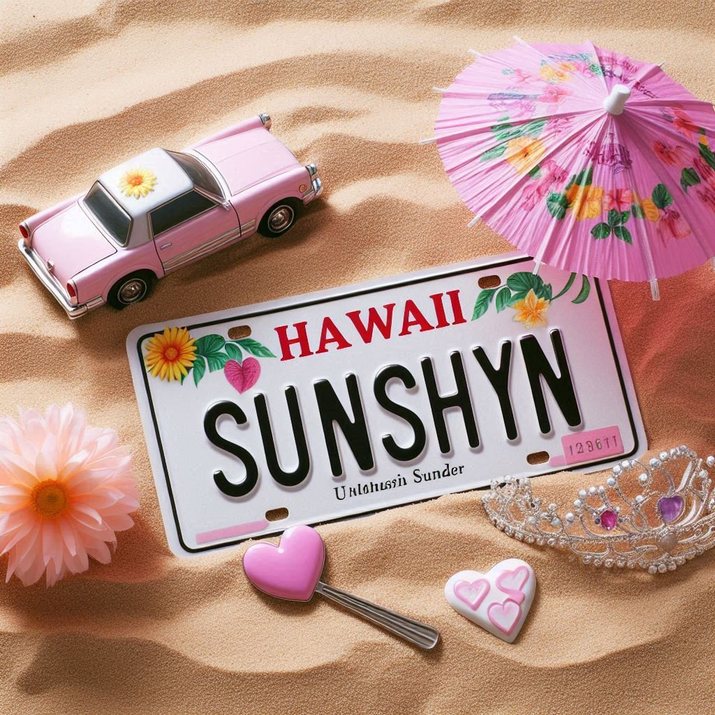 Girly Cute License Plate Ideas